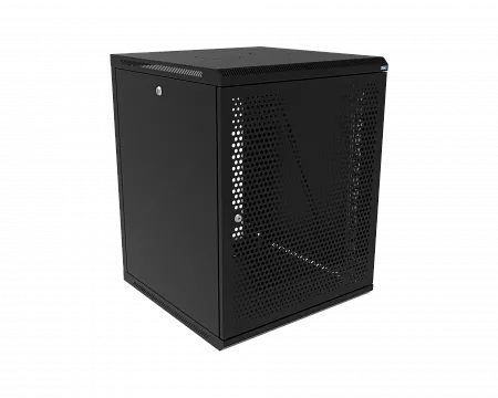 Шкаф телекоммуникационный настенный разборный МИКсистем 19" Keys 15U 600x600  дверь перфорация черный