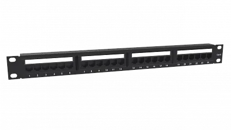 Патч-панель LANMIR 19" UTP 24 порта RJ45 Cat6 1U Dual Type органайзер