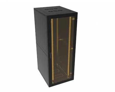 Шкаф телекоммуникационный напольный МИКсистем серия ECO+ 19" 36U 800*1000 дверь стекло черный