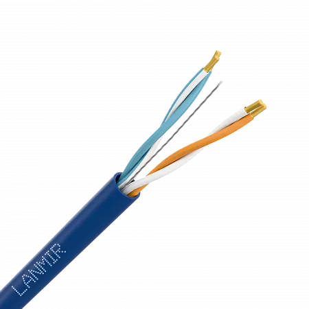 Кабель (витая пара) внутренний LANMIR-ECO U/UTP Cat5e PVC 2х2х0.48 синий