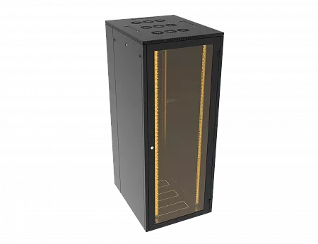 Шкаф телекоммуникационный напольный МИКсистем 19" серия ECO-L 36U 800*1000 дверь стекло черный